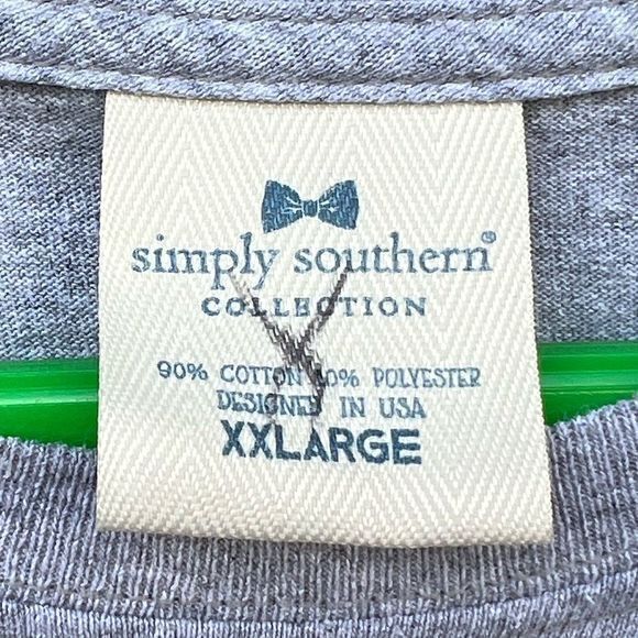 NWT Simply Southern ‘Keep It Simple’ Black Lab Dog Short Sleeve Tshirt Gray XXL - Picture 5 of 5
